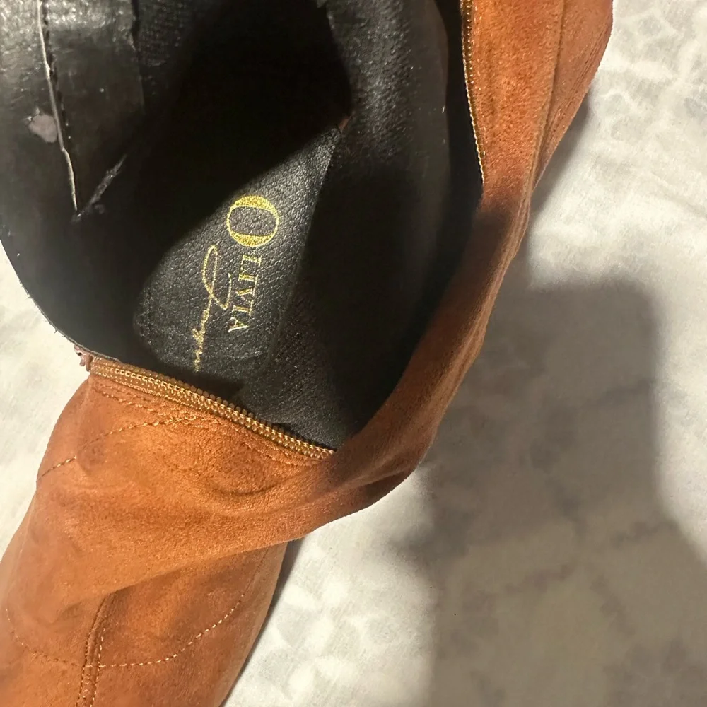 Olivia marrón Over the Knee heel Boots